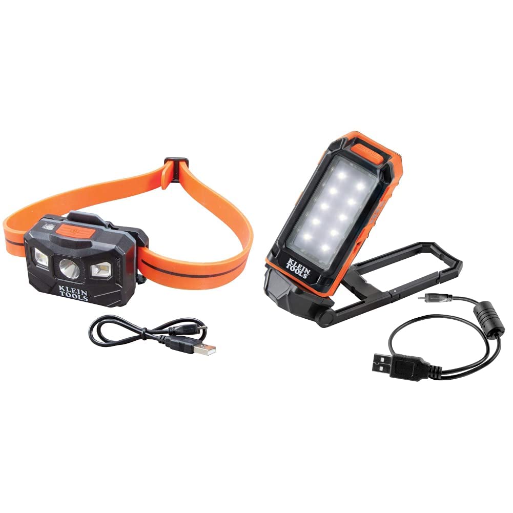 Klein Tools LED Headlamp + Work Light Bundle