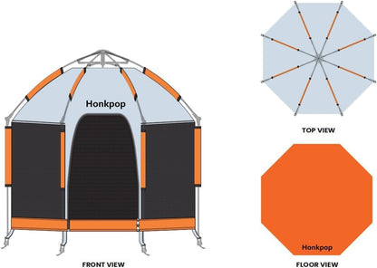 3 in 1 Easy Pop Up Beach Tent Sun Shelter, 5-Sec Setup Hands-Free Playpen with Mosquito Net, Adjustable Interior Sunshade, UPF 50+ Portable Foldable Tent for Kids, Pets & Outdoor Camping