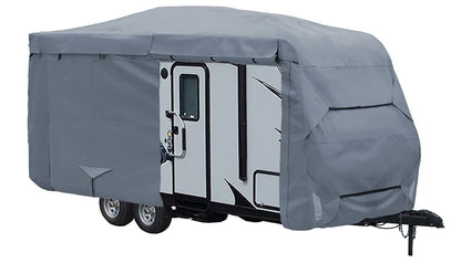 GEARFLAG Travel Trailer Camper Cover Multi-Layers top fits 28' -32' Reinforced Windproof Side-Straps Anti-UV Water-Resistance Heavy Duty for Motorhome RV (Fits 28' - 32')