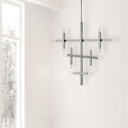 Dainolite Francesca Chandelier 14-Light 42W Polished Chrome FCS-3656C-PC Silver