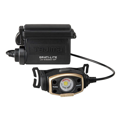 Tajima Grati-Lite Headlamp - Rechargeable LED Light with 500 Lumen Flood Beam and Separate Battery Compartment - LE-E502D-SP