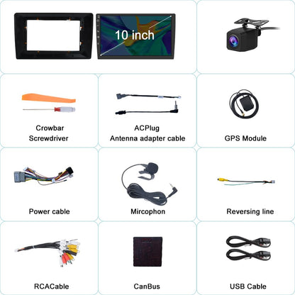 Votheon 4GB+64GB Car Radio Upgrade for Jeep JK Wrangler 2007-2018 Dodge RAM 1500/2500 Compass Grand Cherokee with Wireless CarPlay/Android Auto/10.1'' Touch Screen/Android13/Backup Camera/FM AM/WiFi