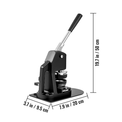 VEVOR Button Maker Machine, Multiple Sizes 1.25+2.25 Inch Badge Punch Press Kit, Children DIY Gifts Pin Maker, Button Making Supplies with 500pcs Button Parts & Circle Cutter & Magic Book