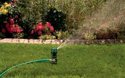 Orbit H2O-Six Gear-Drive Sprinkler - Customizable Lawn Watering Coverage | Durable Metal T-Spike Design - 58573