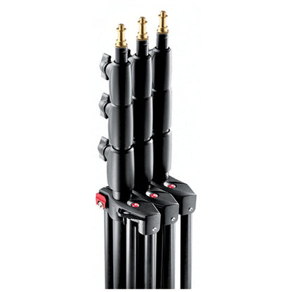 Manfrotto 1004BAC 144" Air Cushioned Aluminum Master Light Stand with 4 Sections & 3 Risers, Black