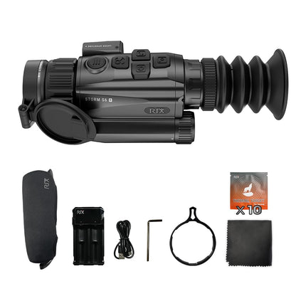 RIX STORM-S6R 12um 640 Thermal Scope 35mm with Laser Rangefinder(50Hz), Thermal RifleScope with 1968 Yards Detection Range and Ballistic Calculator, ≤1lb, Safety Level-Class I, Power Output＜1mW