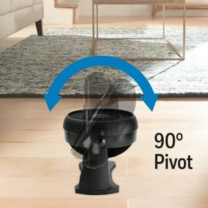 Honeywell Turbo Force Table Fan - 11 Inch, 3 Speed, 90 Degree Pivot - Sleek Black Design