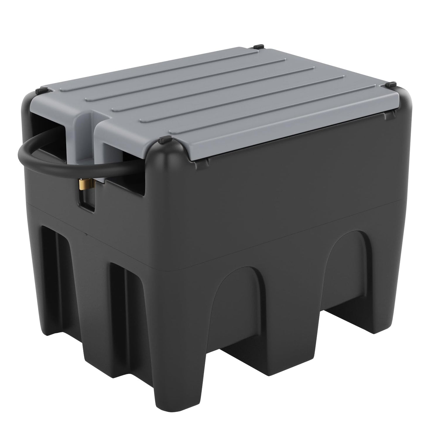 48 Gallon Portable Fuel Transfer Tank with 12V Electric Pump, 10GPM Flow, 13Ft Hose & Auto Nozzle – Diesel & Gasoline Transfer Tank for Trucks, Tractors, Boats, Generators – Black