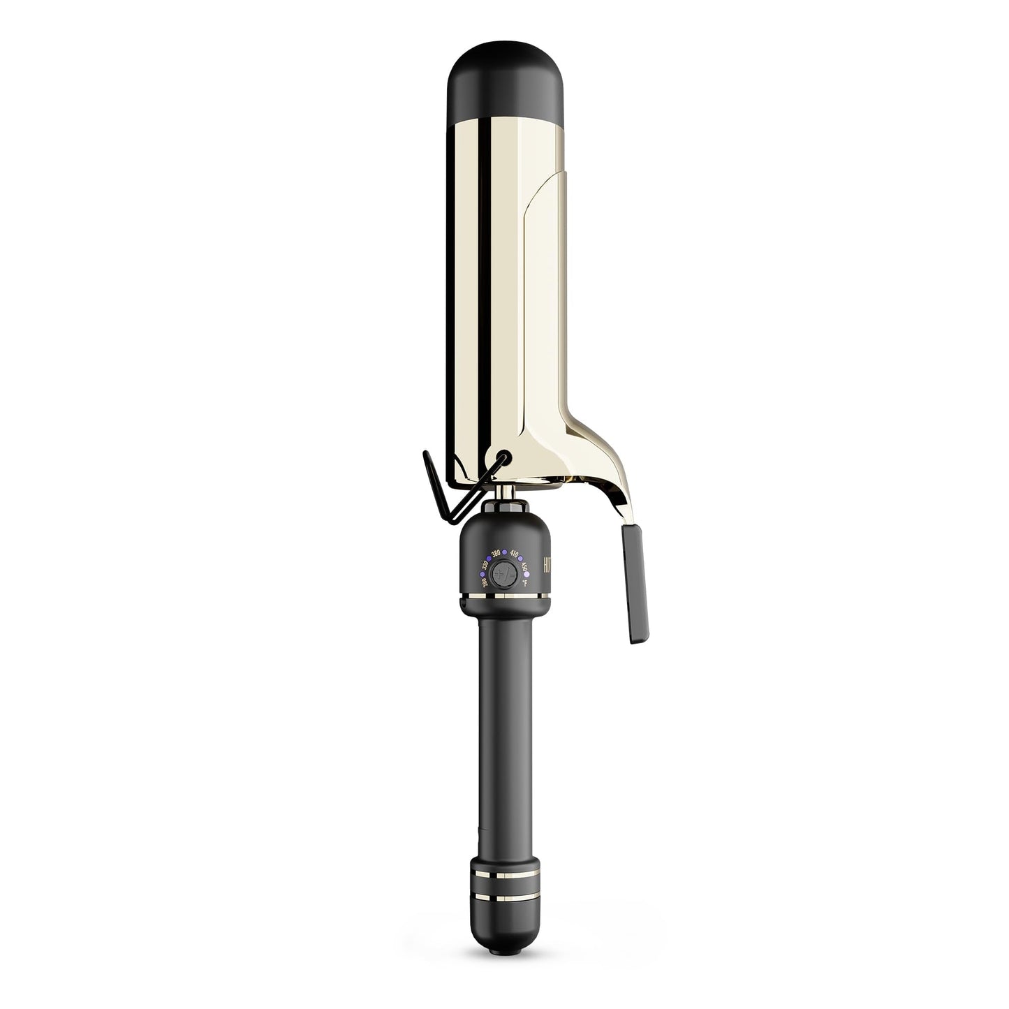 HOT TOOLS 24K Gold Professional 1 1/4" Extended Barrel Curling Iron with Clamp for Tousled Curls - 24K Gold Technology for Long-Lasting Results & Longer Barrel for Easy Styling