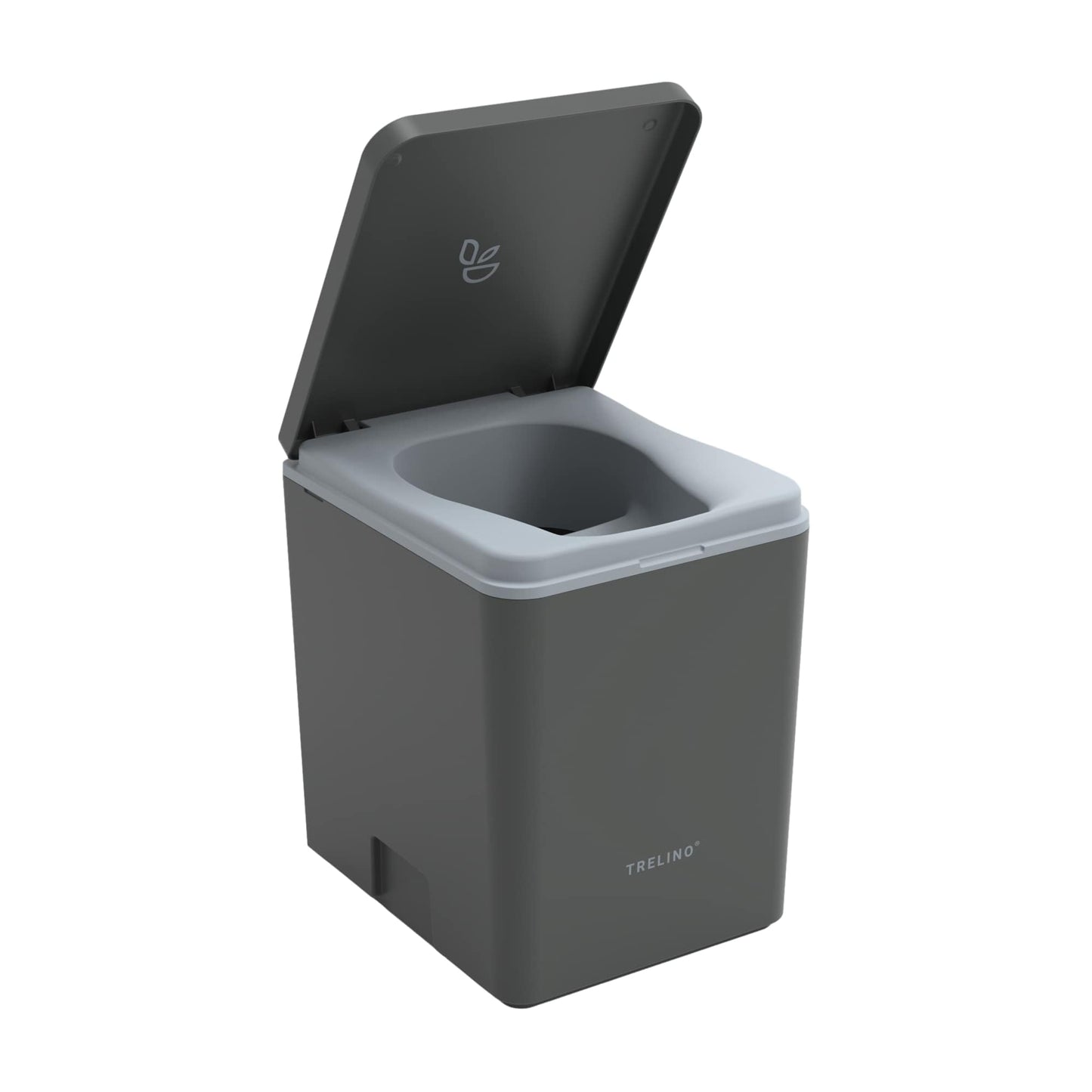TRELINO Composting Toilet Evo L Gray, Portable Toilet for Camping & Outdoor, Odorless, 2X 2.6 gal Capacity, 13 x 15.4 x 16.9 inches