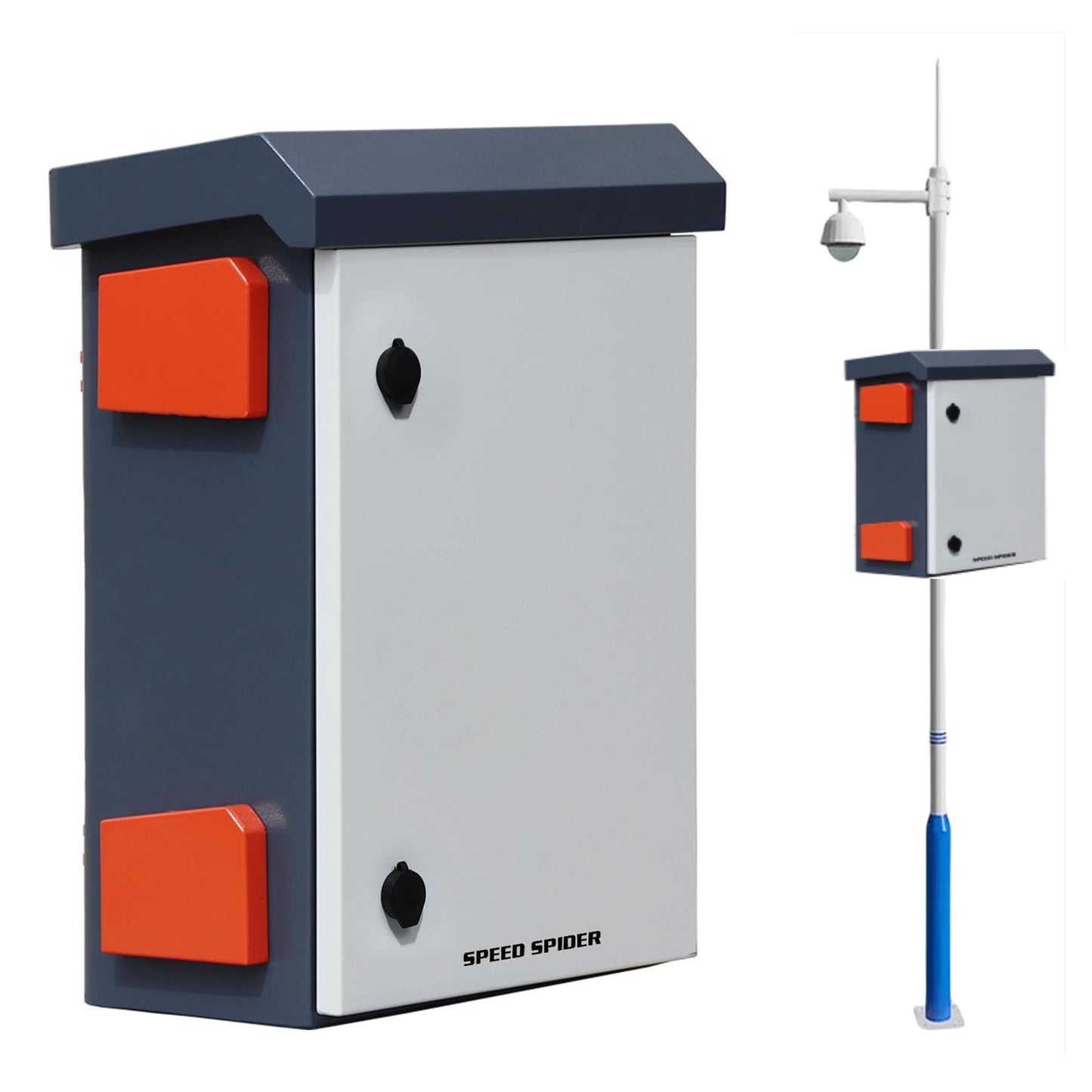 Outdoor Electrical Box Nema Enclosure - 19.7*23.6*11.8" Universal IP Weatherproof Equipment Box,Galvanized Plate Electrical Enclosure,with Removable Mounting Plate and Muffin Fan Vent(50 * 60 * 30cm)