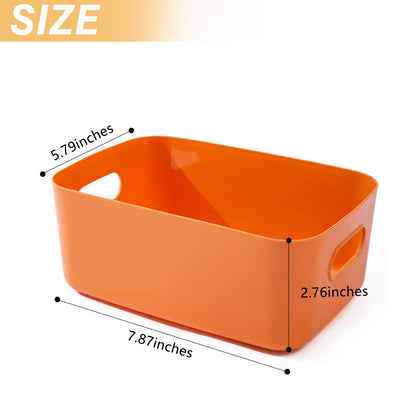 OWill 7 Pcs 2.1 L Plastic Storage Bins and Baskets for Efficient Home Classroom Organization Small Containers in Multicolour for Kitchen, Cupboard box, and Bathroom Organizer on Shelves and Tubs