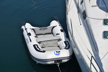 Inflatable Sport Boats Dolphin 8.8' – Fishing Boat with Durable Heat-Welded PVC – Inflatable Boat Easy Setup & Lightweight – 10HP Motor Compatibility – Includes Bench Seat & Carry Bag
