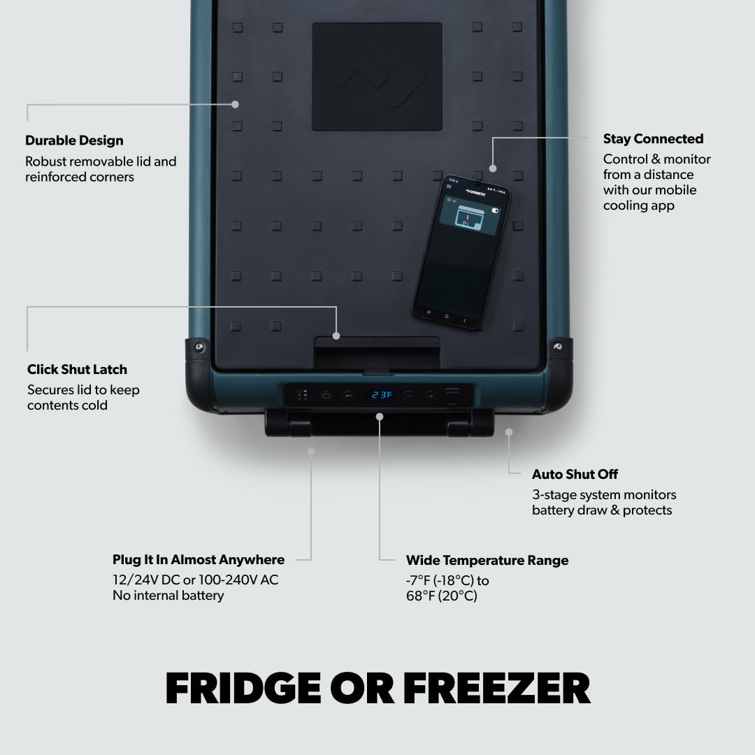 Dometic CFX2 37-Liter Portable Refrigerator and Freezer, Powered by AC/DC