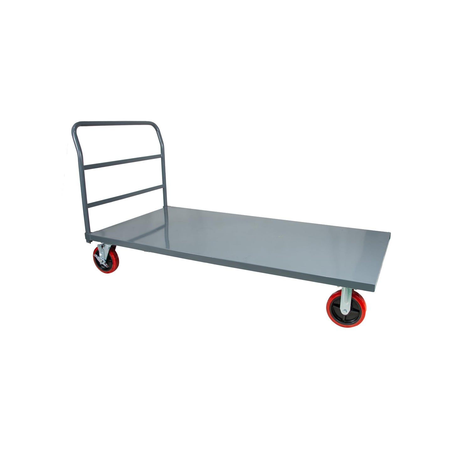 5Seconds Flatbed Platform Cart Industrial Dolly 3300LB Heavy Duty 72” x 36” Hand Push Truck, Super Heavy Duty Flatbed with 8'' Swivel Locking Wheels for Commercial Moving