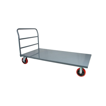 5Seconds Flatbed Platform Cart Industrial Dolly 3300LB Heavy Duty 72” x 36” Hand Push Truck, Super Heavy Duty Flatbed with 8'' Swivel Locking Wheels for Commercial Moving