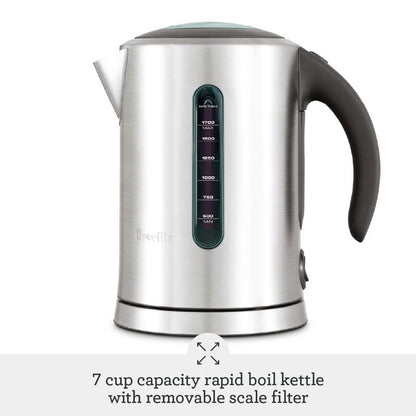 Breville BKE700BSS Soft Top Pure Hot Water Kettle, 7 Cup, Brushed Stainless Steel