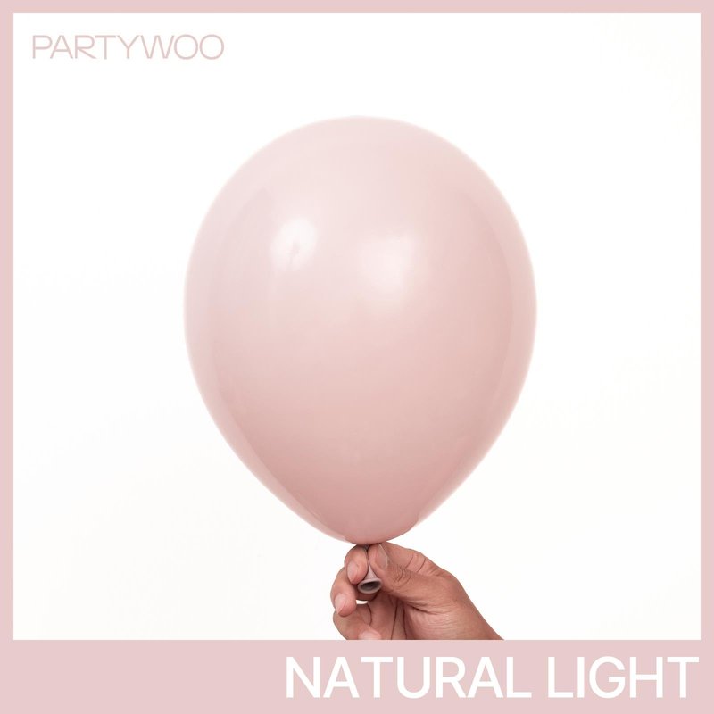 PartyWoo Dusty Pink Balloons 50pcs 12 Inch Boho Blush Lilac Pink Latex Helium Balloons for Princess Birthday Baby Shower Graduation Gender Reveal Anniversary Bachelorette Party Decorations Pink-F54