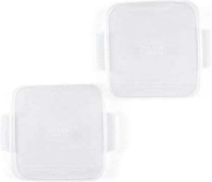 Souper Cubes | 5 x 5 Stoneware Baking Dishes with Silicone Covers - Set of 2
