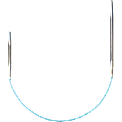 skacel by addi EasyKnit Rocket Circular Knitting Needles, 10 Inch (25 cm) Short Plated Brass Round Needle Set with Flexible Nylon Cord, 4 mm (US Size 6)