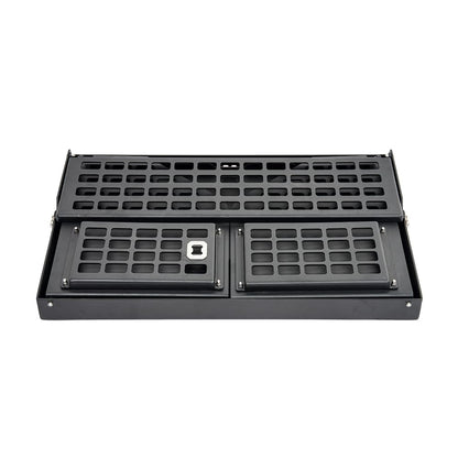 Turmaul Tailgate Table w/Molle Panel Compatible with Jeep Wrangler 2007-2017 JK JKU 2018-2023 JL JLU 2/4 Door Rear Door Foldable Cargo Shelf Storage Rack Camping Travel Cooking Outdoor Accessories