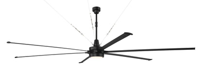 Craftmade Prost 144 in. Flat Black Finish Downrod Only (Flat Ceiling only) Indoor/Outdoor Wi-Fi Enabled Smart Ceiling Fan with Optional Integrated LED Light Kit and Remote/Wall Control Included