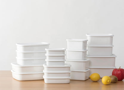 FUJIHORO JAPAN Konte Series, Enamel Deep Food Container KE-DLL LW 2.8L (Extra Large), Enamel Kitchenware, Japanese Design & Craftmanship