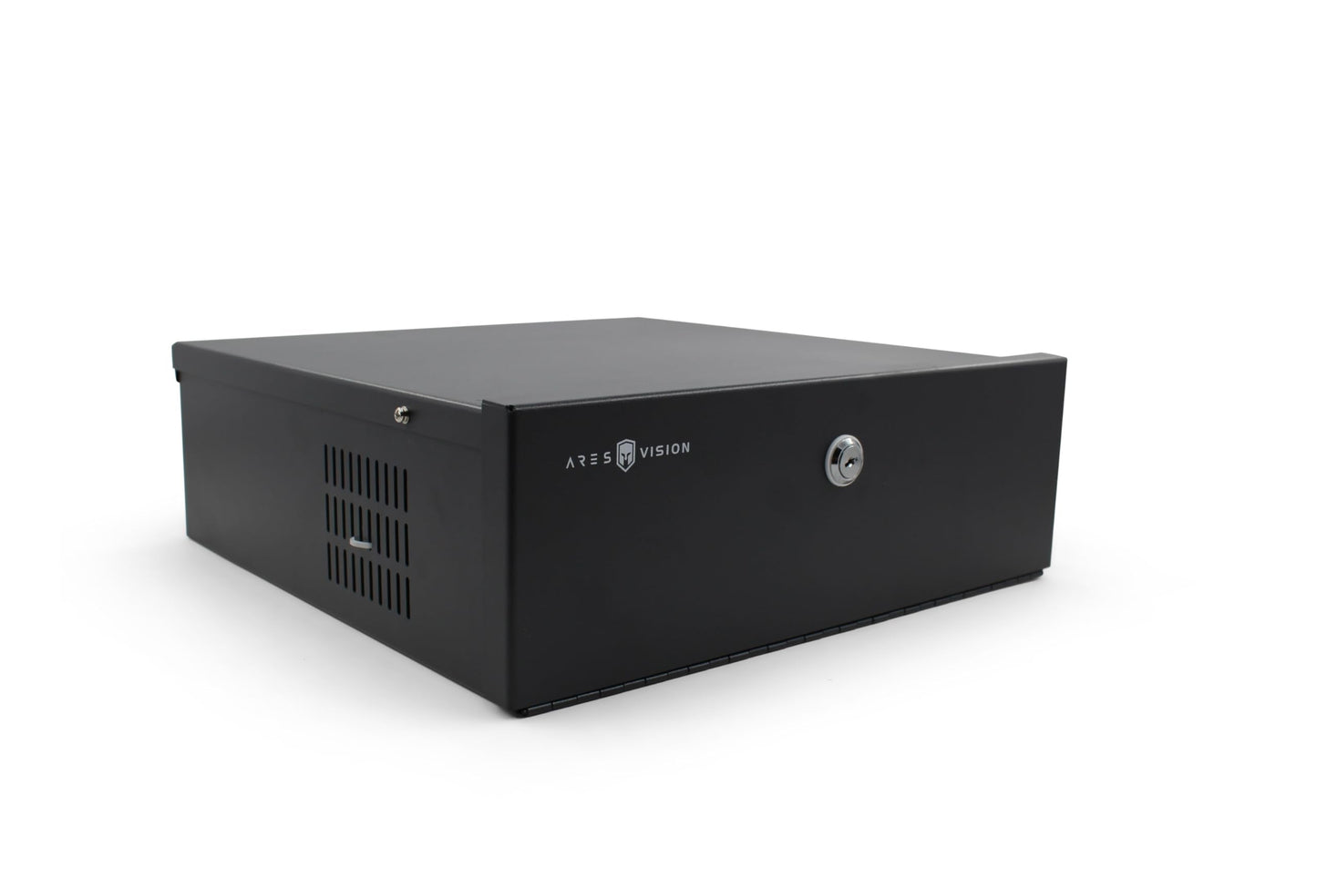 ARES VISION DVR Lock Box 15" x 15" x 5" – Heavy Duty 16 Gauge Steel Security Enclosure with Fan, Lock & Key, Cable Knockouts – Secure NVR, Router, AV Equipment for Home & Commercial Use