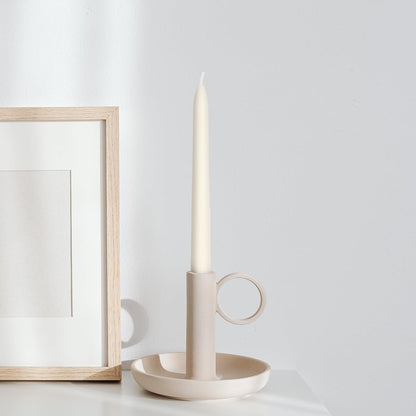 Olorvela White Beeswax Taper Candles,8" Long Candlestick,smokeless dripless unscented Natural Beeswax Candles.for Gift,Mother's Day (White, 12 Pack)