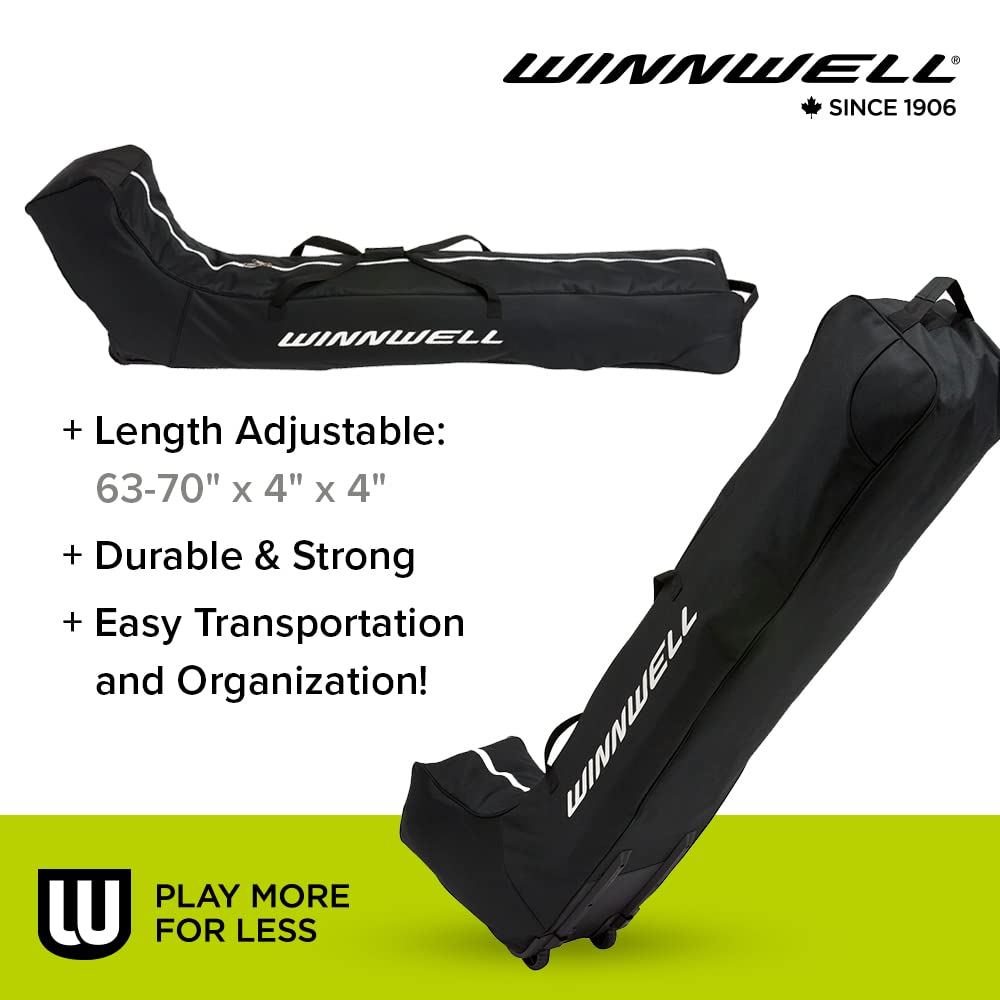 Winnwell Hockey Team Stick Bag - Adjustable Travel Carrying Bag With 60+ Sticks
