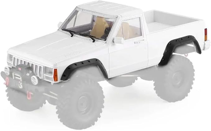 RC Car Hard Body Shell Kit313mm Wheelbase Cherokee Body Car Shell for 1/10 RC Crawler Axial SCX10 &amp SCX10 II 90046 90047 TRX4 Kit (White Pickup A)
