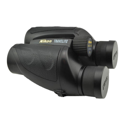 Nikon Travelite 8x25 Binoculars (7277) Travel Bundle - Black With Lens Pen, Carry Case, and Lens Cloth - High Powered Compact for Adults - Bird Watching, Hunting, Hiking