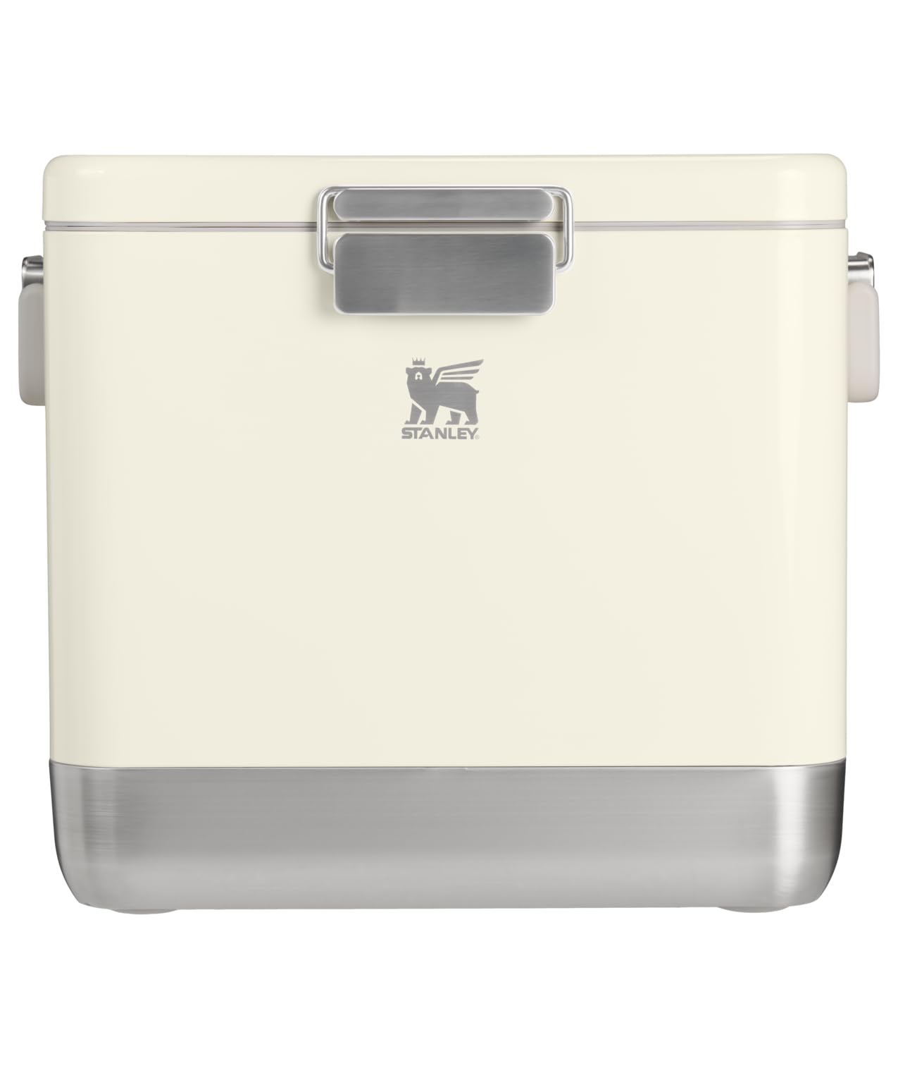 STANLEY Lifted Spirits™ Stainless Steel Cooler | Vacuum Insulated Hard Cooler | Leakproof VaultSeal™ Latch | Premium 18/8 Recycled Stainless Steel | BPA-Free | 55 qt | Cream Gloss