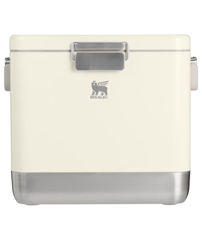 STANLEY Lifted Spirits™ Stainless Steel Cooler | Vacuum Insulated Hard Cooler | Leakproof VaultSeal™ Latch | Premium 18/8 Recycled Stainless Steel | BPA-Free | 55 qt | Cream Gloss