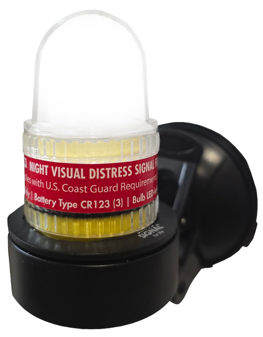 Sirius Signal A-1001 SOS LED 3-in-1 Distress Signal with Mini Solo Beacon - White & Infrared, USCG Approved, Includes Display Mount, Daytime Flag & Whistle