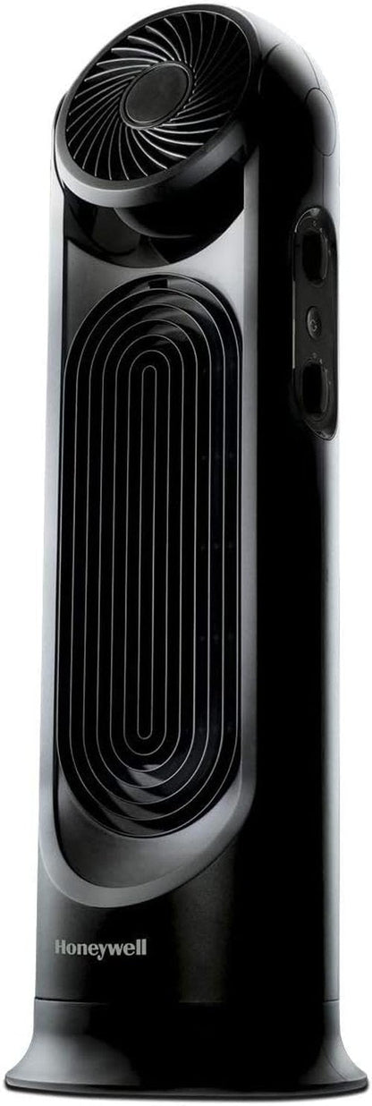 Honeywell TurboForce Tower Fan - 2-in-1 Quiet Operation with 6 Speeds | Stylish Black Design for Home & Office