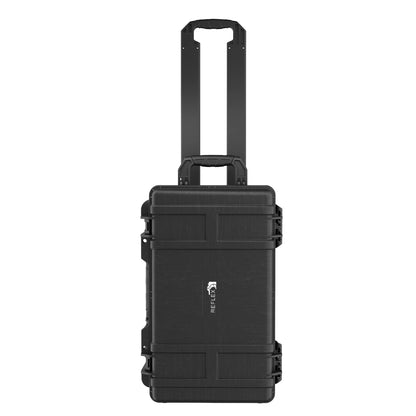 Reflex Camera Large Protective Hard Camera Case suitable for Drones, Lens, DSLR & Guns. Smooth Rolling Wheels, Waterproof IP67, Shockproof (Rolling Hard Case with Foam)