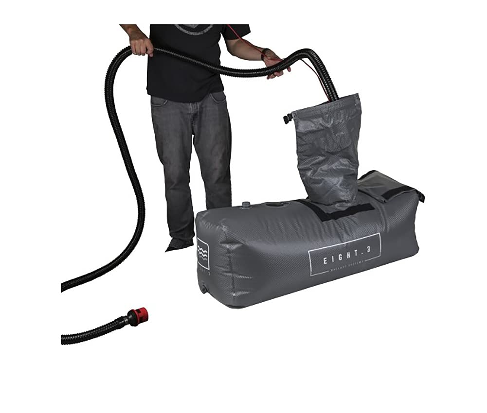 Ronix Eight.3 Telescope Trapezoid Tarpaulin Welded Seams Ballast Bag with Roll-Top Closure, Smoked Carbon, 800lbs, Grey, (217240)