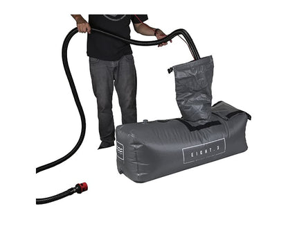 Ronix Eight.3 Telescope Trapezoid Tarpaulin Welded Seams Ballast Bag with Roll-Top Closure, Smoked Carbon, 800lbs, Grey, (217240)
