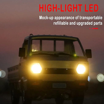YIKESHU RC Car 1/10 Remote Control Car with LED Headlights 2.4Ghz RC Rock Crawler Trucks Rear Drive Off Road Pickup Truck for Adults Birthday Gifts All Terrain Crawler Suitable for Indoor Outdoor