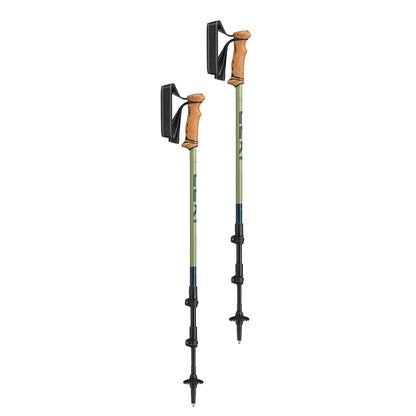 LEKI Legacy Lite Trekking Poles - Aluminum Collapsible Lightweight Walking Poles for Hiking - Denimblue-Darkolive - 90-125 cm
