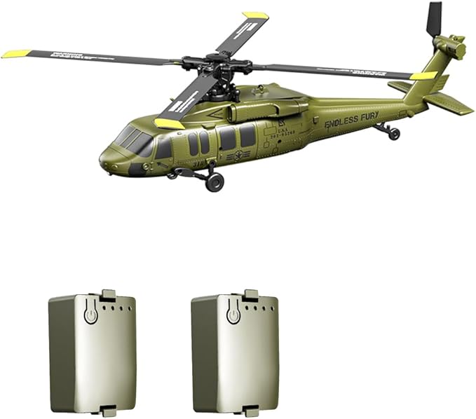 UH-60 2.4G 5CH Flybarless Scale RC Helicopter Model with Barometric Altitude Hold Optical Flow Positioning One-Key Inverted Flight (RTF)