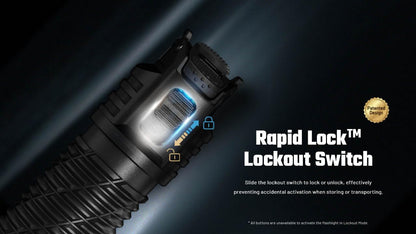 Nitecore P27iX 5000 Lumen Tactical Flashlight, USB-C Rechargeable, Dual Switch Custom Controls, Spot Flood Mixed Beam, High Output EDC Duty Flashlight