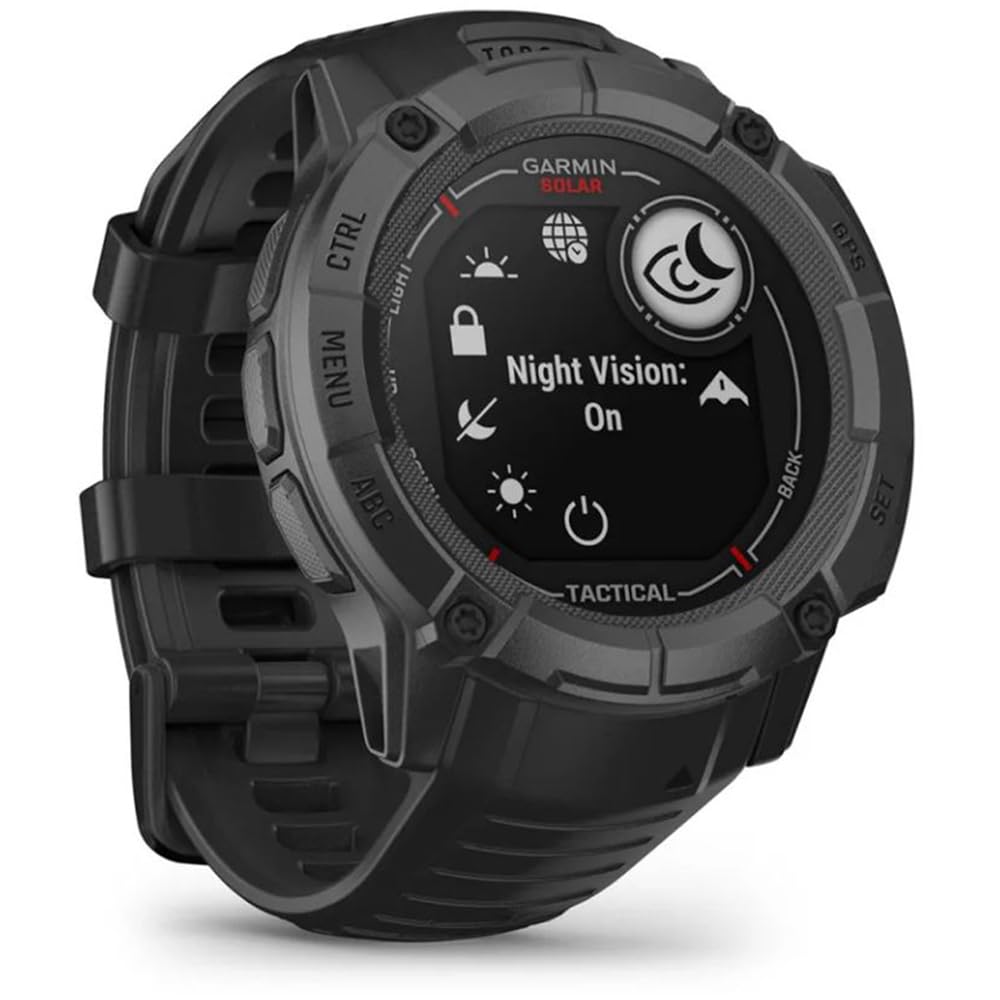 Garmin Instinct 2X Solar - Tactical Edition, Solar Charging, Rugged GPS Smartwatch, Built-in Flashlight, Ballistics Calculator, Black 010-02805-13 Bundle with 2 YR CPS Enhanced Protection Pack