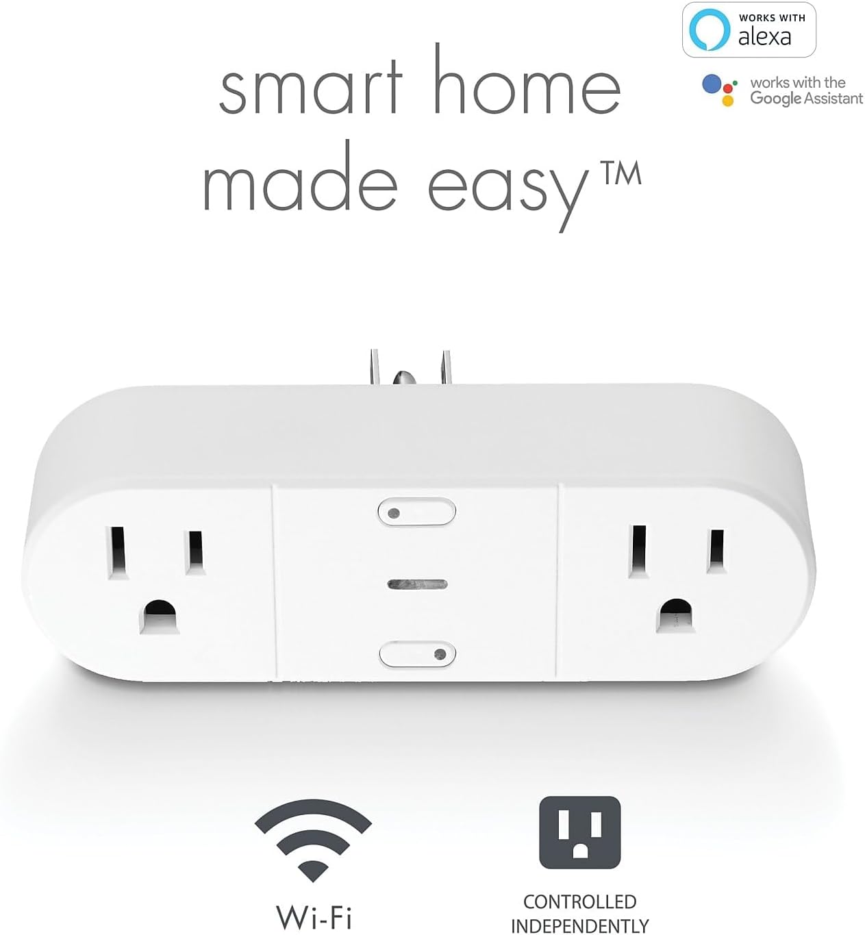 Globe Electric 50020 Collection Smart Plug, White