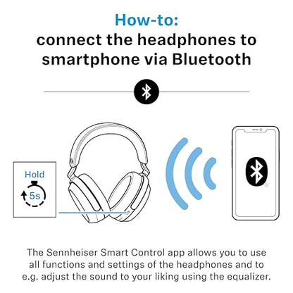 Sennheiser Consumer Audio Momentum 4 Wireless Headphones - Bluetooth Headset for Crystal-Clear Calls with Adaptive Noise Cancellation, 60h Battery Life, Lightweight Folding Design - Black/Copper