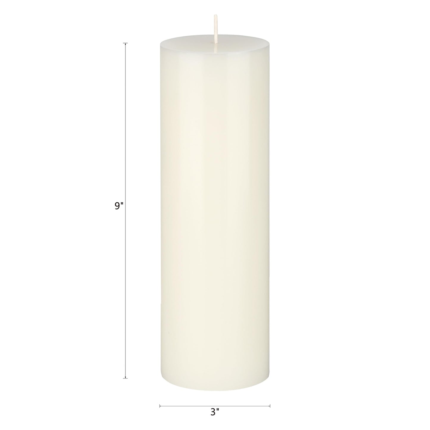 Mega Candles 1 pc Unscented Solid Off White Pillar Candles, Hand Poured Premium Wax Candle 3 Inch x 9 Inch, Home Décor, Spas, Weddings, Occasions, Party, Centerpieces, Holidays, Vigils, Prayers