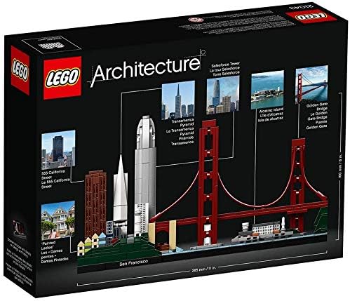 LEGO Architecture Skyline Collection 21043 San Francisco Building Kit Includes Alcatraz Model Golden Gate Bridge and Other San Francisco Architectural Landmarks (565 Pieces)