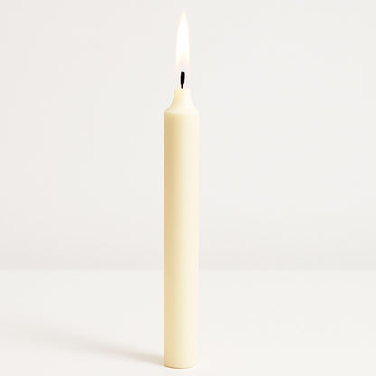 Biedermann & Sons Ivory Chime Candles (20 Count), Unscented Dripless Tapers, 4 Inch Tall 0.5 Inch Diameter, 2 Hour Long Burning Paraffin Wax, for Angel Chime Carousels and Holders