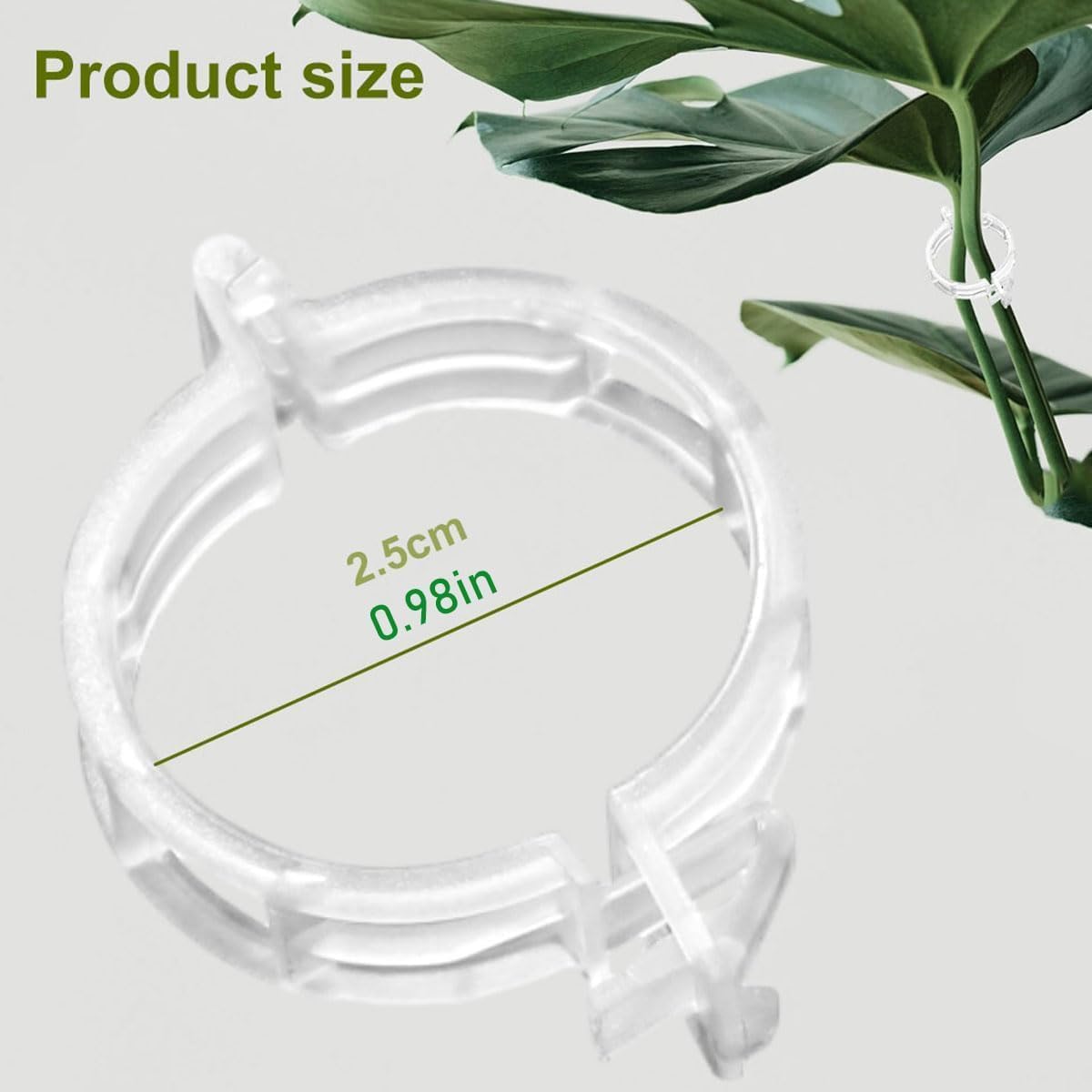 Plant Support Clips - Reusable Tomato Clips for Trellis | 50 Green Plastic Garden Clips for Indoor & Outdoor Use